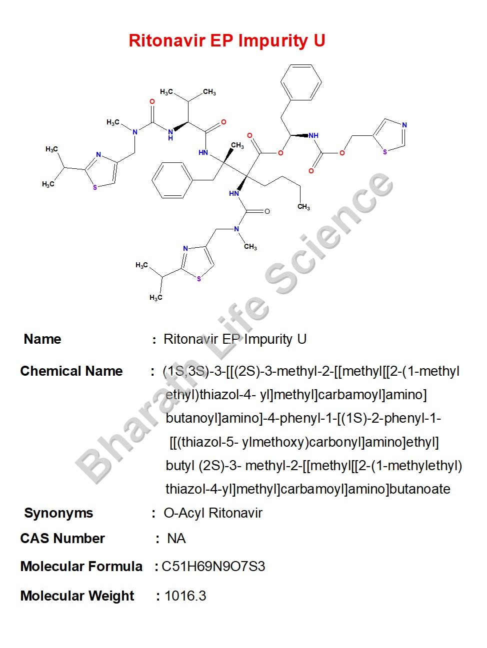 Ritonavir EP Impurity U
